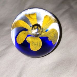 Beautiful round hand blown paperweight